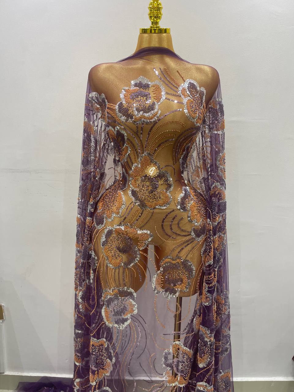 FLOWER-BOMB EMBROIDERED SEQUINED TULLE - Image 7